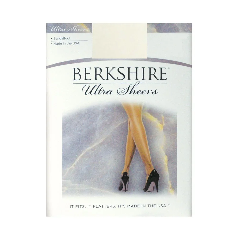 Berkshire Women's Ultra Sheer Non-Control Top Pantyhose-Sandalfoot, Ivory, 1